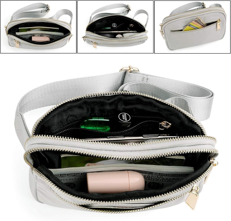 UTO Fanny Pack for Women Crossbody Trendy Fashion Belt Purse Chest Waist Hip Bumbag for Outdoor Shopping Travel Hiking - Image 3